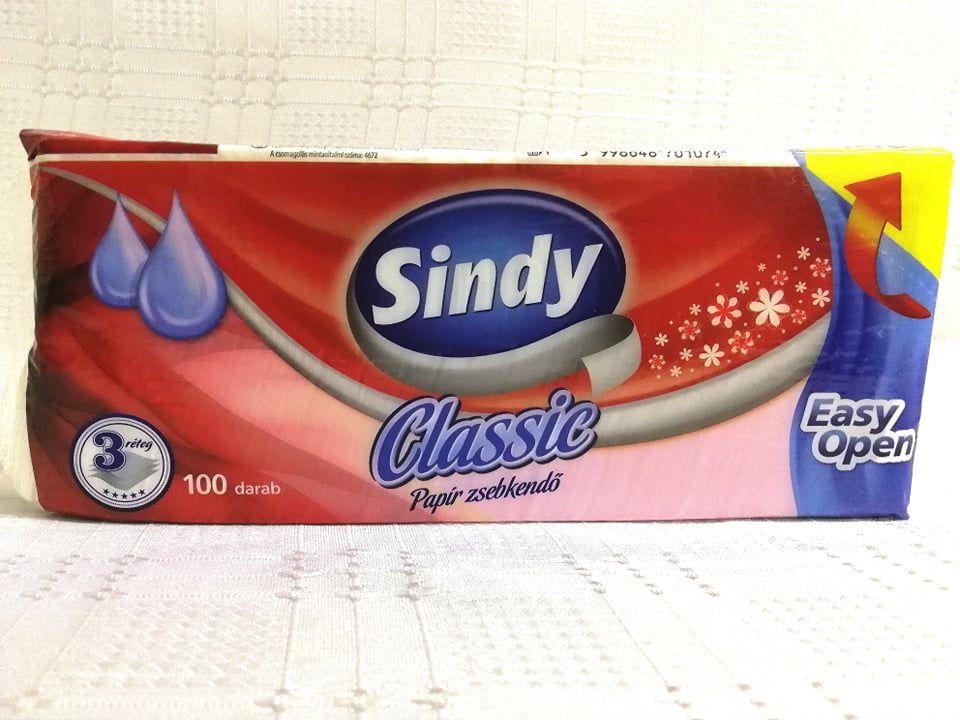 Sindy Classic Papír Zsebkendő 100 db 3 rétegű