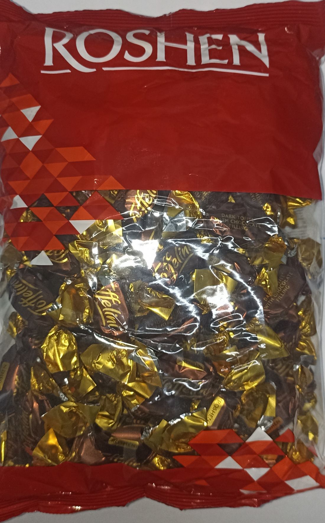 Roshen Toffelini 1kg Csokoládé karamellás ízű töltelékkel