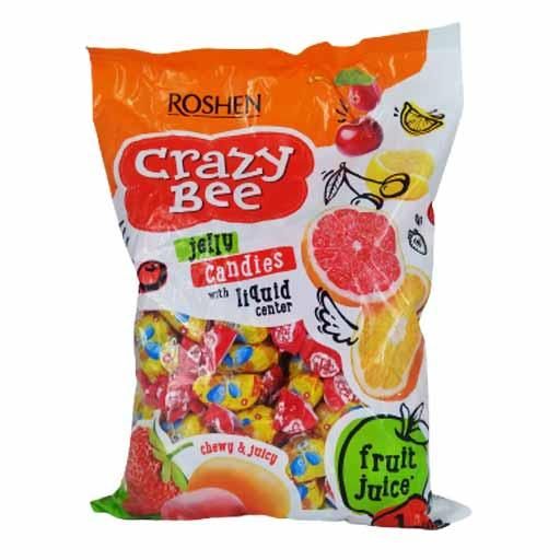 Roshen Crazy  Bee 1kg  ,Töltött gyümölcsös gumicukor